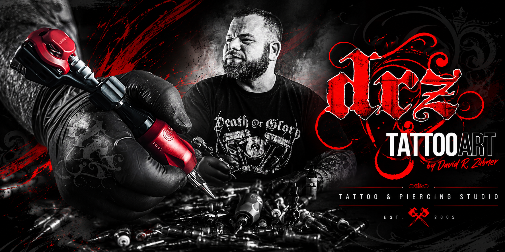 DRZ TattooArt – David R. Zübner beim Tätowieren